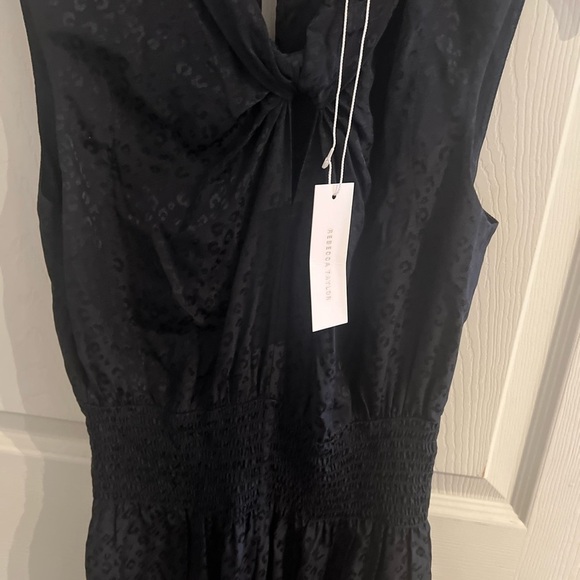 Rebecca Taylor jumpsuit black hearts silk NWT small - Picture 10 of 16